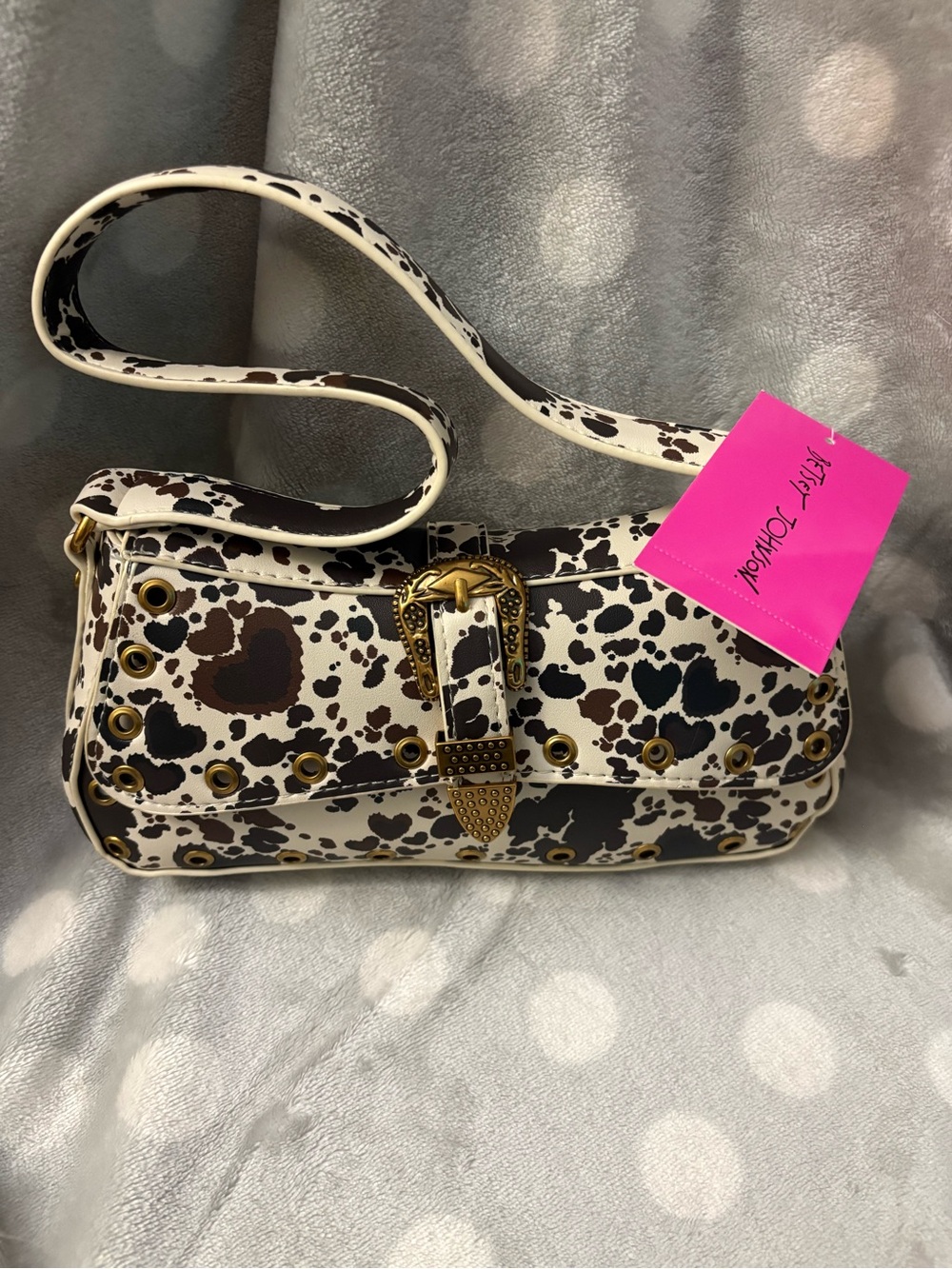 Betsey Johnson Western Cow Print Shoulder Bag - NWT